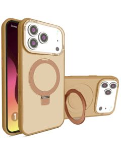  Carbon Wireless Charging Case with Ring Stand - ORANGE for iPhone 17 Pro Max 