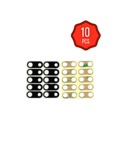 Back Camera Lens (Glass Only) With Adhesive For iPhone 8P/7P Black (10 Pack)