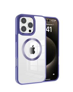 Metal Wireless Charging Case for iPhone 16 Pro Max - Purple