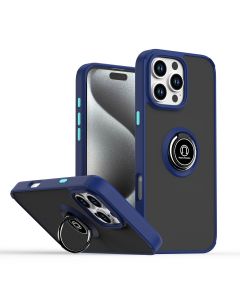 Matte Ring Case for iPhone 16 Pro Max - Navy Blue