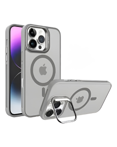 Magsafe Matte Camera Stand Case for  iPhone 16 Pro Max - Gray