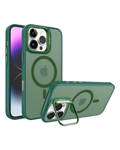 Magsafe Matte Camera Stand Case for  iPhone 16 Pro Max - Green