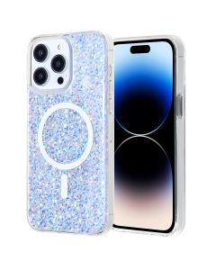 Magsafe Glitter Case for iPhone 16 Pro Max - Silver