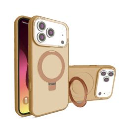  Carbon Wireless Charging Case with Ring Stand - ORANGE for iPhone 17 Pro Max 