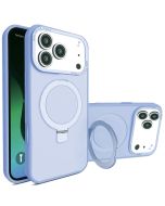 Hard PC Rear / Soft TPU Colorful Border Case with I-ring Holder - ORANGE for iPhone 17 Pro Max (Only Ground Shipping)