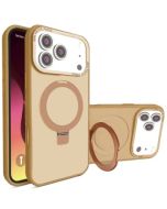  Carbon Wireless Charging Case with Ring Stand - ORANGE for iPhone 17 Pro Max 